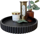 OAKOA Concrete Black Tray for Coffee Table - Round Black Decorative Tray for Table Decor - Bandejas Decorativas para La Sala - Coffee Table Centerpiece by CozyNest Decor