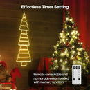 LED Christmas Lights Outdoor, 4.6ft Ladder Lights, Plug-in Christmas Tree Hanging Lights, Waterproof 8 Light Modes Christmas Decoration Lights for Indoor, Wall, Window, Garden - Warm White by GreenHaven Gardens