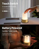 LED 4" Small LED Battery Operated Lamp Set of 2, Cordless Rechargeable Table Lamp, Mini Night Light, Waterproof Outdoor Desk Lamp for Bathroom Bar Dining Room Nursery Baby Coffee Shop (Bronze) by CozyNest Decor