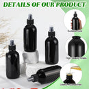 Norme 12 Pcs 8 oz Glass Spray Bottles with Funnels and Labels Refillable Cosmetic Empty Spray Bottles with Sprayer Containers for Essential Oil Cleaning Solutions(Black,Stylish) by GreenHaven Gardens