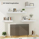 Heimlove 24 x 12 Inch Deep Floating Shelves Wall Mounted with Invisible Brackets,Storage Hanging Shelf for Wall Decor in Bathroom, Bedroom, Toilet, Kitchen, Living Room, Office Set of 2 (White) by CozyNest Decor