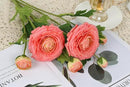 IPOPU 4PCS Real Touch Ranunculus Artificial Flowers Faux Ranunculus Flowers for Vases Real Look Silk Peonies Fake Peony Flowers for Home Indoor Wedding Centerpieces for Table Decorations (Orange) by CozyNest Decor