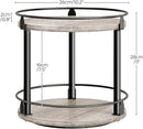Lazy Susan Organizer, Rotating Spice Rack, 2 Tier Spice Turntable Organizer, Industrial Turntable Spice Holder, for Kitchen Countertop and Cabinet, Compact and Versatile, Greige SR22BG by CozyNest Decor