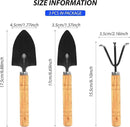Gardening Tool Set:3 Small Garden Tool, Garden Spade Hand Shovel,Shovel, Trowel and rake. Garden Spade Hand Shovel, Weeding, and Transplantation by GreenHaven Gardens
