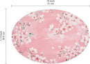 Bico Spring Sakura 16 plus 14 inch Ceramic Oval Platters Set, Set of 2, Microwave & Dishwasher Safe, for Serving Fish, Chicken, Turkey by CozyNest Decor