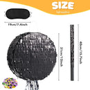 WERNNSAI Black Round Pinata for DIY - Halloween Black Moon Pinata for Kids DIY Birthday Party Disco Decoration for Adult Night Party Supplies with Confetti Bat Blindfold, 12.2”x 12.2” by TinyTreasures Baby Boutique