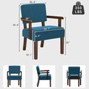 Accent Chair with Wood Frame, Arm Chairs Oversize with Soft Seat and Armrests for Living, Dining, Bed, Reading, and Waiting Rooms by CozyNest Decor