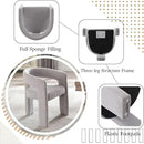 Grey Chenille Dining Chairs Set of 6, Modern Barrel Dining Room Chairs Upholstered Faux Fur Accent Chair with Arms and Round Back for Living Room Kitchen Armchair No Assembly Needed by CozyNest Decor
