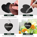 30-Pack Iron Metal Heart Shaped Garden Markers Weatherproof Metal Plant Labels Large Planting Seedling Stake Signs, for Seedlings Herbs Vegetable Greenhouse Gifts with White Marker Pen Labels by GreenHaven Gardens