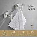 Angle Simple Bathroom Towel Hook 2 Pack, SUS304 Stainless Steel Bath Robe Holder, Modern Coat Hook Wall Mounted, Brushed Nickel by CozyNest Decor