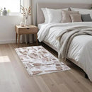Modern Abstract Door Mat Indoor Entrance 2X3 Brown Rug Washable, Non-Slip Small Rugs for Entryway Bathroom Ultra-Thin, Throw Carpet for Kitchen Bedroom Nursery Kids Print Faux Wool by CozyNest Decor