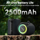 Bluetooth Speaker Wireless,IP67 Waterproof & Dustproof Portable Speaker with Lights,15W Loud Stereo Sound, 2500mAh Battery All Day Playtime, TWS Pairing, BT5.3, Home/Party/Outdoor/Beach (Blue Black) by TinyTreasures Baby Boutique