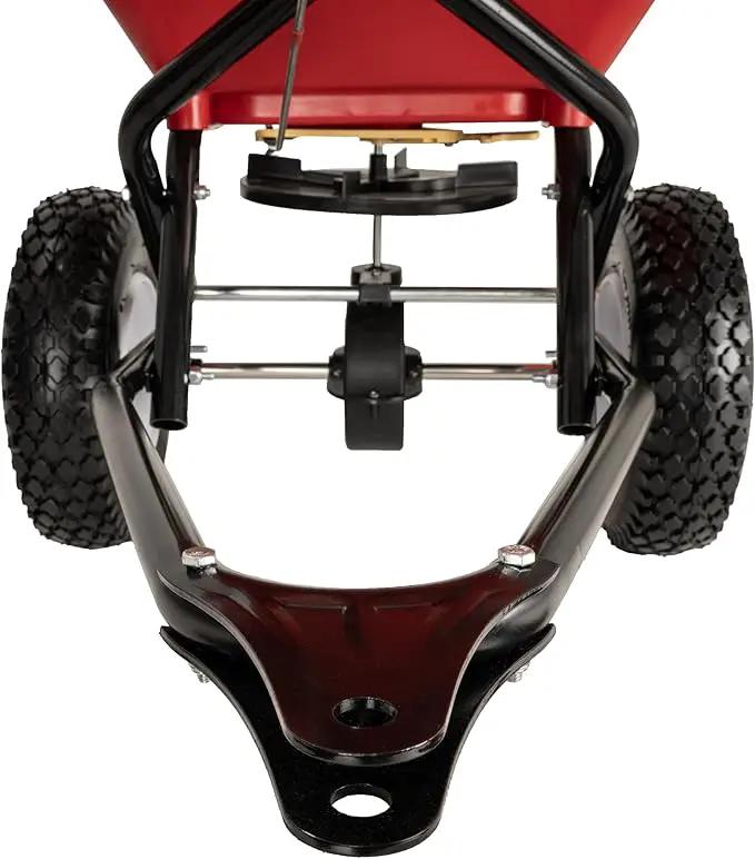 EarthWay Products T150 150lb Towable Broadcast Fertilizer Spreader, Seed Spreader, Pull Behind Aerator/Seeder for Garden Tractor, Easy Flow Control, Adjustable, Non-Skid Tires, photo 5 of 9