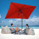 SUNVIVI OUTDOOR Patio Umbrella, 6.5' x 10' Rectangular Patio Umbrella, Metal Pole Square Outdoor Umbrella with Crank and Push Button Tilt, 6 Steel Ribs, Polyester Canopy by GreenHaven Gardens