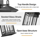 Outdoor Porch Lights Wall Mount, 2 Pack 12.4 Inch Outdoor Wall Lantern With E26 Sockets & Seeded Glass, Classic Exterior Lighting Fixtures, Waterproof Black Porch Light Fixtures For House, Garage by GreenHaven Gardens
