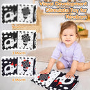 Cawgug Black and White High Contrast Baby Toys for Newborn Brain Development Tummy Time Soft Book Babies 0-3 6-12 Months Montessori Learning Activities Infant and Sensory Visual Stimulation Toys by TinyTreasures Baby Boutique