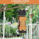 Auslar Bird Feeder, Metal Squirrel Proof Bird Feeders for Outdoors Hanging, 2.5LB Capacity Squirrel Proof Wild Bird Feeders for Outside and Garden Decoration Yard Decor by CozyNest Decor