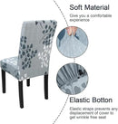 JQinHome Pattern Chair Covers for Dining Room Set of 4, High Stretch Removable Washable Parsons Chair Slipcover for Home Party Hotel Wedding Ceremony (Flower,4PCS) by CozyNest Decor