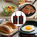 Olive Oil Dispenser Bottle for Kitchen, UV-Protected Dark Glass 16.9oz, Oil and Vinegar Dispenser Set, Soy Sauce Dispenser, Coffee Syrup Bottles- 16.9oz, Set of 2 by CozyNest Decor