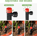 100 Pcs Drip Irrigation Emitters for 1/4'' Irrigation Tubing Adjustable Water Flow Drip Emitters with Stake Drip Irrigation System Irrigation Drippers with 360 Degree Sprayer for Garden Patio by GreenHaven Gardens