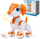 Remote Control Robot Toys Dog for Kids Age 3-8, RC Smart Walking Electronic Pet Dog Toy with Light Eyes, Dancing and Music, Gift Ideas for Toddler Boys and Girls 4 5 6 7 Year Old by TinyTreasures Baby Boutique