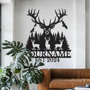 Personalized Metal Signs: Custom Shed Wall Decor, Black Deer Wall Art, Home Signs Plaques, Outdoor Decorative Signage (Style A) by CozyNest Decor