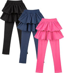 Girls School Uniform Pants Leggings with Skirts Stretch Warm Jegging 4-12 Years by TinyTreasures Baby Boutique