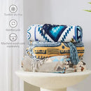 CASAAGUSTO Boho Throw Blanket - Green and Beige Decorative Blankets with Tassel, Printed Flannel Bohemian Blanket for Chair, Bed, Sofa, Couch(60 * 80, Green and Beige) by CozyNest Decor