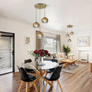 KCO Lighting 3 Light Globe Cluster Pendant Light Modern Glass Cluster Chandelier Gold Glass Pendant Light Fixture Mid Century Dining Room Chandelier Multi Pendant Light Fixture by CozyNest Decor