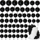 75 Pieces Black Cake Balls Topper Decorations Foam Cupcake Topper Mini Balloon Cake Topper Balls Cake Picks for Cake Deco Birthday Party Wedding by TinyTreasures Baby Boutique