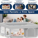 Baby Playpen 50x50 Inch, Playpen for Babies and Toddlers Baby Playpen Fence Playard Activity Center, Without MAT Included by TinyTreasures Baby Boutique