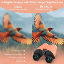 Compact Binoculars for Adults High Powered - OPAITA 20x32 Small Binoculars for Adults Kids with Low Light Vision for Hunting Cruise Ship Travel Concert Hiking Orange by TinyTreasures Baby Boutique