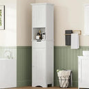 ChooChoo 67" Tall Bathroom Storage Cabinet Freestanding with Adjustable Shelves, Narrow Storage Linen Cabinet with 2 Doors and 1 Drawers for Bathroom, Living Room, Kitchen, White by CozyNest Decor
