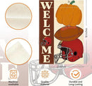 Fall Welcome Garden Flag Autumn Pumpkin Football Garden Flag 12x18 inch Double Sided Fall Thanksgiving Flags for Yard Outdoor Front Door (Flay 1803) by GreenHaven Gardens