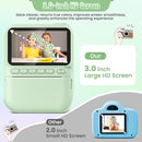 Kids Camera Instant Print, 3.0" HD 32MP 1080P Toddler Digital Camera with 3 Rolls of Printer Paper, Birthday Gifts Toy for 3-12 Year Old Girls Boys with 32GB SD Card-Green by TinyTreasures Baby Boutique