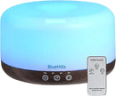 BlueHills Premium 1000 ML Large Essential Oil Diffuser Humidifier for Room Home Aromatherapy Big Capacity Oil Diffuser with Décor LED Lights Long Running Round Diffuser Dark Wood Grain – D002 by TinyTreasures Baby Boutique