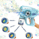 Automatic Gatlin Bubble Gun，Rocket Launcher Bubble Machine Gun，Thousands of Bubbles Per Minute, Suitable for Kids, Adults, Party Favors for Girl Boy (TK-Blue) by TinyTreasures Baby Boutique