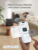 Dreo Smart Humidifiers for Bedroom, Top Fill 4L Supersized Humidifier Large Room with 28 dB, 36H Runtime, Touch/APP/Voice Control, Nightlight, Cool Mist Humidifiers for Baby, Plants, Indoor, Black by TinyTreasures Baby Boutique