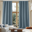 Simplebrand Blackout Extra 10ft Curtains for Patio 120 Inches Long 2 Panels Set, Solid Thermal Insulated Energy Saving Rod Pocket Window Treatment Curtains Blackout Drapes, 50" Wx120 L, Stone Blue by TinyTreasures Baby Boutique