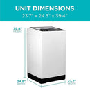 BLACK+DECKER 3.0 Cu. Ft. Portable Washer, 26.5 lb. Capacity Washing Machine, 6 Cycles, Quick Connect Sink Adapter and Drain Hose Included, Transparent Lid & LED Display, BPW30MW, White by CozyNest Decor