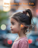 Kid Headphones for School, Air Conduction Open Ear Headphones, 3.5mm Jack Wired Cord, Ultra-Comfort, Ergonomic and Lightweight Design Perfect for School and Outdoor Activities-Orange by TinyTreasures Baby Boutique