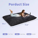 Hobestluk 3 in 1 Bean Bag Chair Giant Bean Bag Chairs Convertible Bean Bag Floor Cushion with Machine Washable Cover, Beanbag Chairs for Adult (Dark Grey) by CozyNest Decor