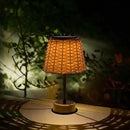 Solar Table Lamps for Outside,Handmade Rattan Woven LED Desk Outdoor Lamp Waterproof Boho Decoration for Garden,Yard,Patio,Porch,Trees,Lawn,Pathway(Austin Natural Brown) by GreenHaven Gardens