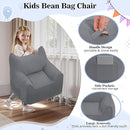 HOMMPA Bean Bag Chair for Kids Stuffed Toddler Bean Bag Sofa with Pocket Filler Cat Shaped Bean Bag Chair Boys and Girls Baby Lazy Floor Sofa Chair for Gaming Reading Playing Grey by TinyTreasures Baby Boutique