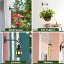 Kingsyard 2 Pack Wall Plant Hanger - Heavy Duty Metal Hanging Bracket Hooks for Hanging Plant Bird Feeders Lanterns Wind Chimes Indoor/Outdoor. Antique Copper by GreenHaven Gardens