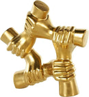 Deco 79 Ceramic Hands Decorative Sculpture Gripping Home Decor Statue, Accent Figurine 13" x 4" x 13", Gold by CozyNest Decor