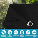 Amagenix Sun Shade Sail 8'X9' Curved Edge Outdoor Shade Canopy Black Breathable 95% UV Block Shade Cloth for Patio Garden Backyard (We Make Custom Size) by GreenHaven Gardens