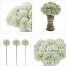 Kimura's Cabin 20Pcs Fake Chrysanthemums Artificial Silk Ball Flowers Faux mums Flower for Spring Wedding Festival Home Table Core DIY Decoration (Light Green) by CozyNest Decor