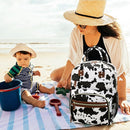 Large Capacity Baby Diaper Bag Backpack with Insulated Pockets, Waterproof, Stylish Cow Print Design, Suitable for Boys and Girls by TinyTreasures Baby Boutique