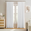 KEQIAOSUOCAI White Curtains 90 Inches Long 2 Panels Aesthetic Pinch Pleated Drapes with Hook Privacy Ceiling Floor Custom Made Memory Trained Curtain Panels for Bedroom Living Room 40x90 by TinyTreasures Baby Boutique